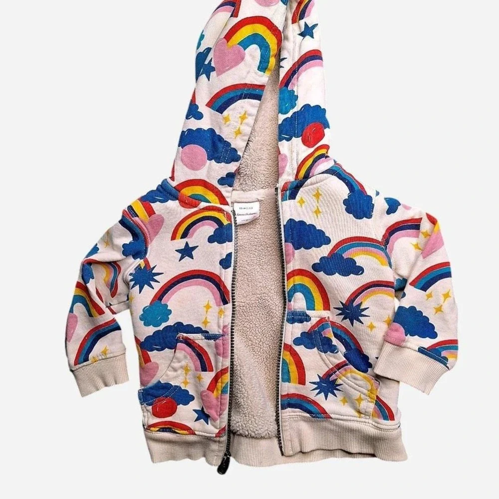 Hanna‎ Andersson rainbow hoodie Size 2T